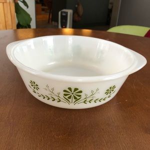 vintage Glasbake 2Qt milk glass casserole dish
